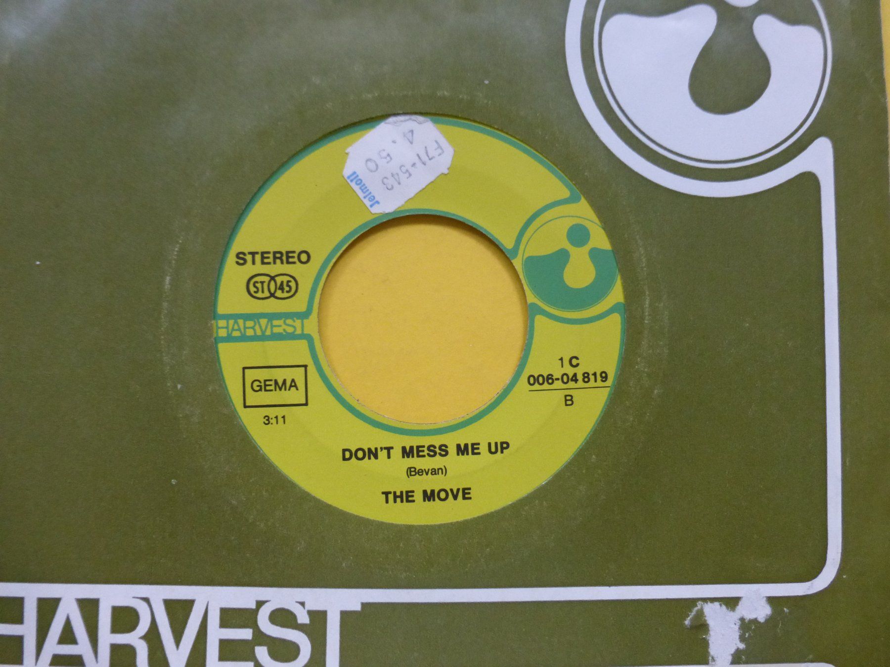 Vinyles: The Move – Tonight – D'occasion à Zürich par Swiss57 1