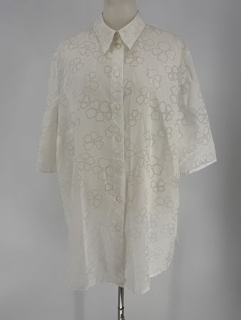Bluse kurzarm mit Blumenmuster Gr. 52 von Die Lingener