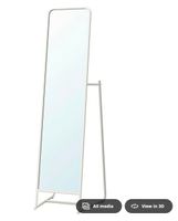 Ikea KNAPPER Standspiegel Standing Mirror, weiß, 48x160 cm