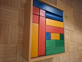 Holzbausteine Pastorini farbig