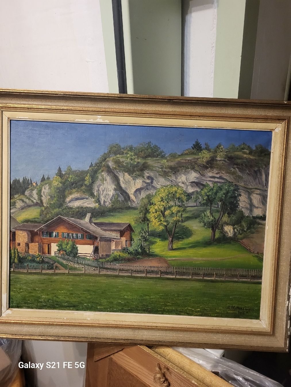 Gemälde: Alte antike bild mit alte Rahmme – Gebraucht aus Riehen von tamola67 1