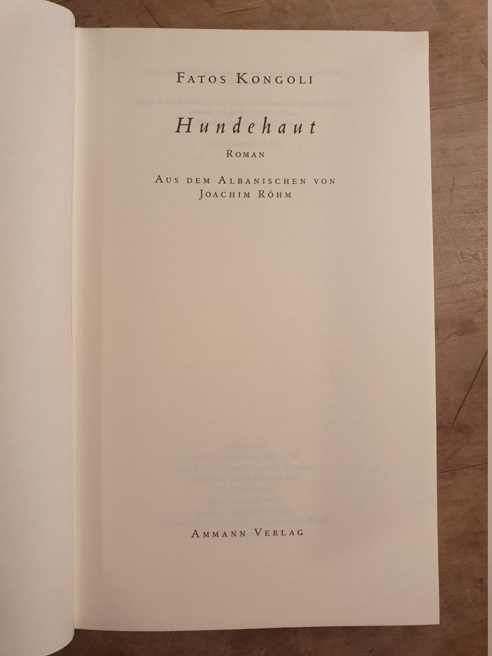 Libri: Hundehaut Fatos Kongoli meridiane – Usato da Zürich venduto da loosebone 2