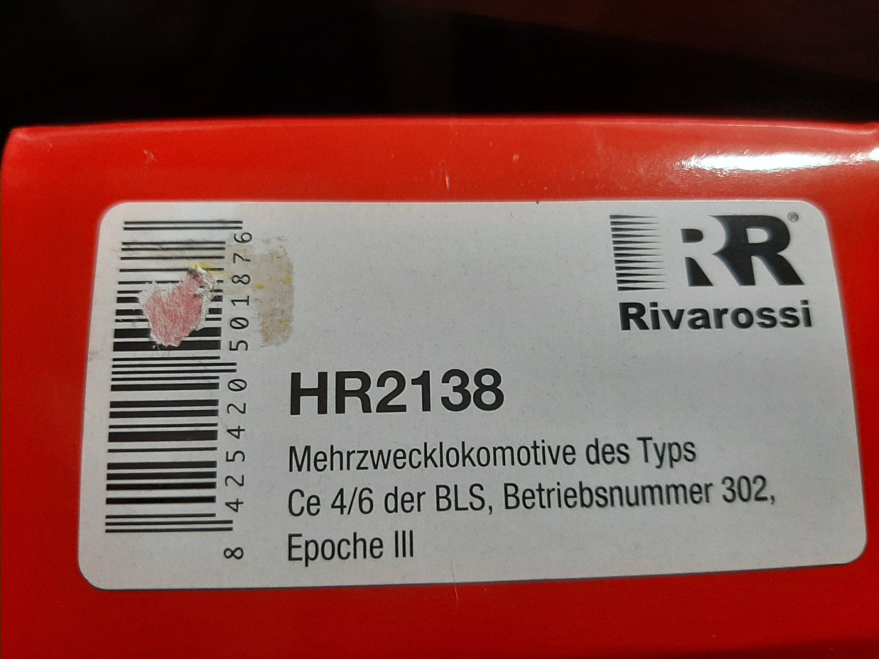Rivarossi Trains électriques: RIVAROSSI HR 2138 Ce 4/6 BLS NR.302 – Neuf avec emballage d'origine à Avully par RIVALIS 2