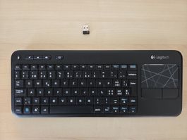 Clavier sans fil Logitech K400 suisse QWERTZ avec pavé tacti