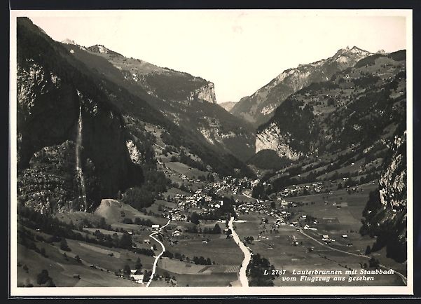 Ansichtskarten: Lauterbrunnen, Teilansicht mit Staubbach – Gebraucht aus Berlin von bartko-reher