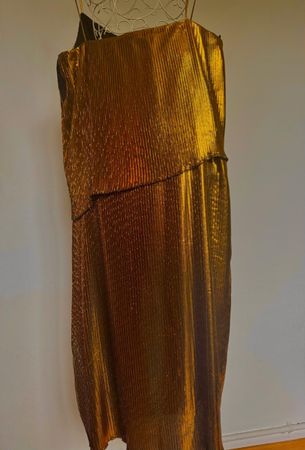 Cedric Charlier Gold Dress, Size 12 - Stunning!