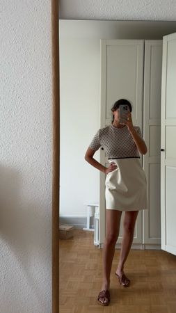 Kleid beige-braun Gr. S von Zara