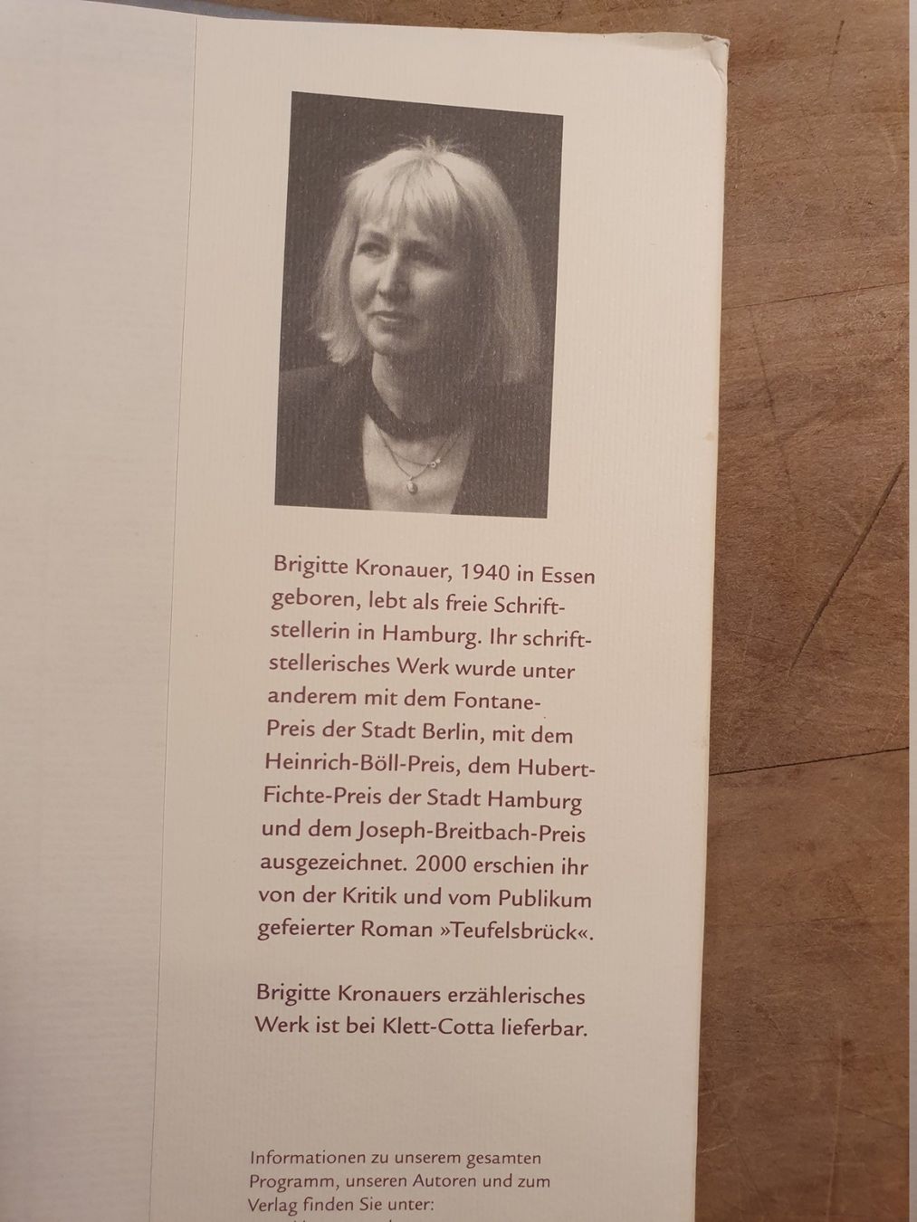 Libri: Zweideutigkeit Brigitte Kronauer Klett-Cotta – Usato da Zürich venduto da loosebone 4