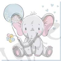 Serviette baby elephant (1513) 2Stk.