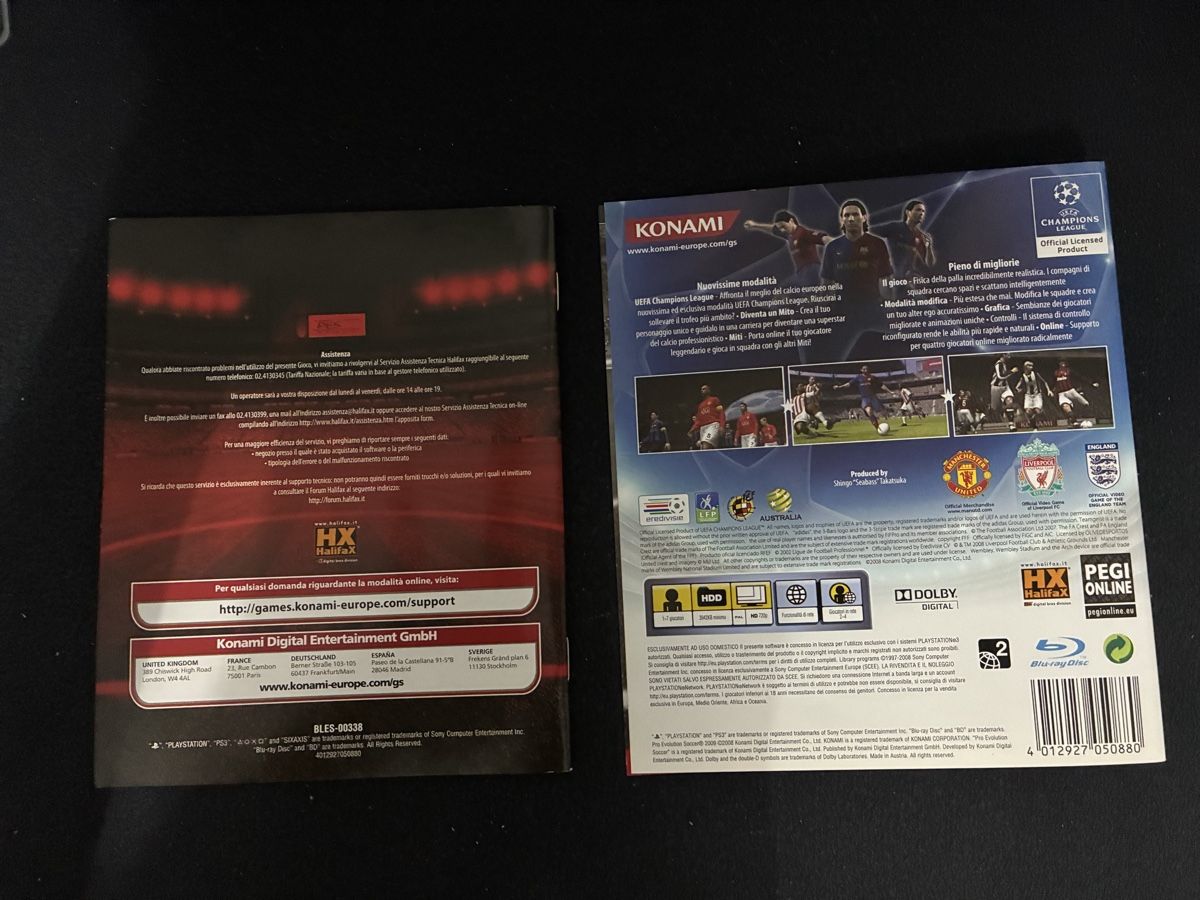 Sony Jeux: Manuale+Cober PES 2009 PS3 – Neuf (Voir description) à Taverne par nad02026 1