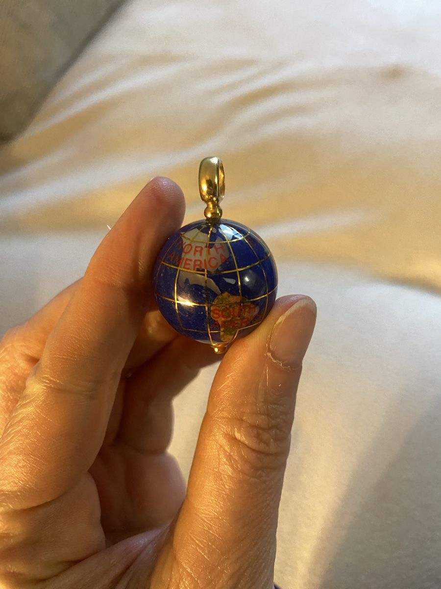 Ciondoli: Pendente Globo in lapislazzuli  - Elegante! – Usato da Küssnacht am Rigi venduto da CALIFRASQUI 6