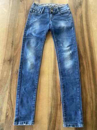 Skinny Jeans Grösse 25/34, used look, TOP Zustand, Denim
