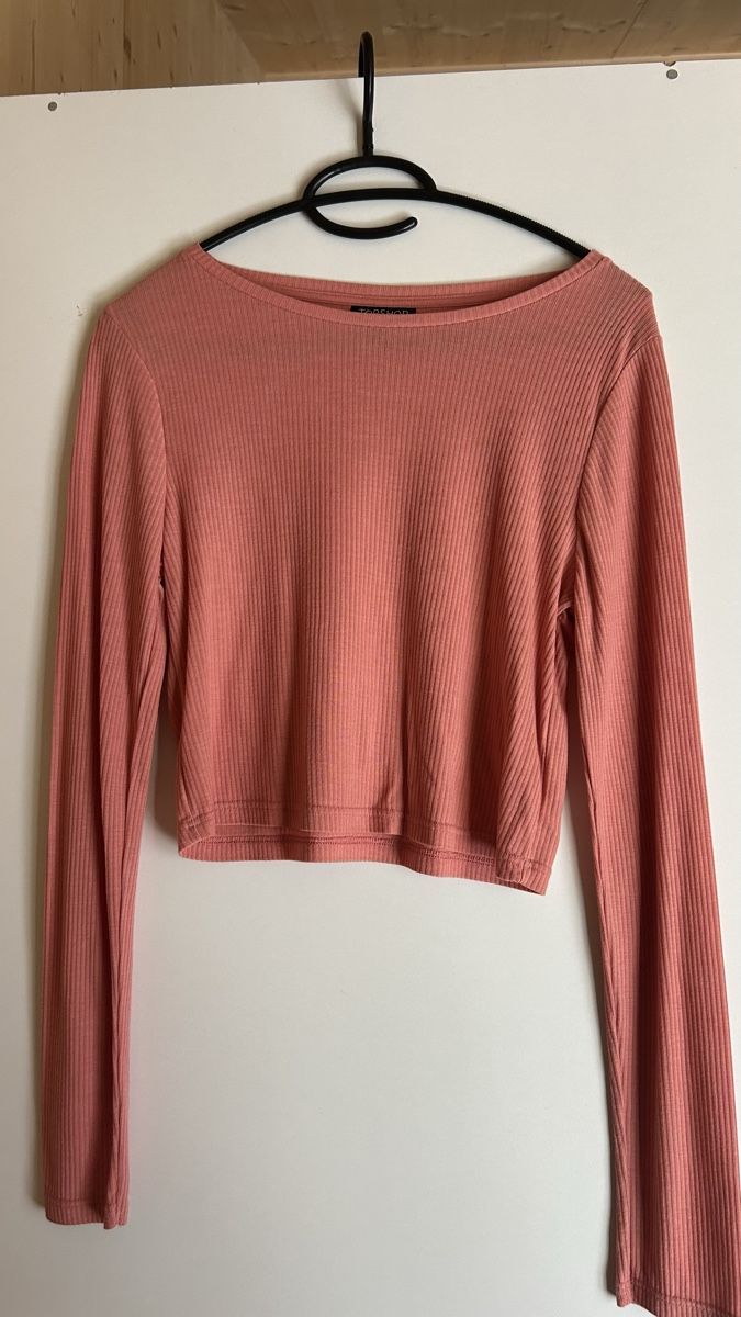 Topshop Top: Topshop Langarm, Gr. 40, Rosa/Lachs – Usato da Frenkendorf venduto da ana_h7dx 2
