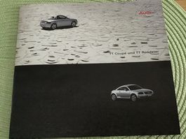 Audi TT Coupé/Roadster Verkaufsprospekt 28 Seiten März 2000