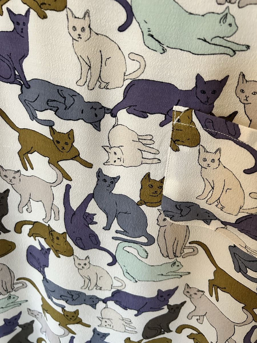 H&M Camicette: Cat Print Blouse Size 8, Quirky Top – Nuovo (secondo la descrizione) da Zürich venduto da Mistral61 1