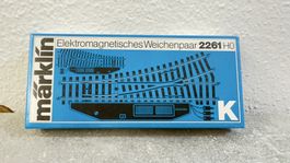 Märklin Elektromagnetisches Weichenpaar 2261 H0/AC / K-Gleis