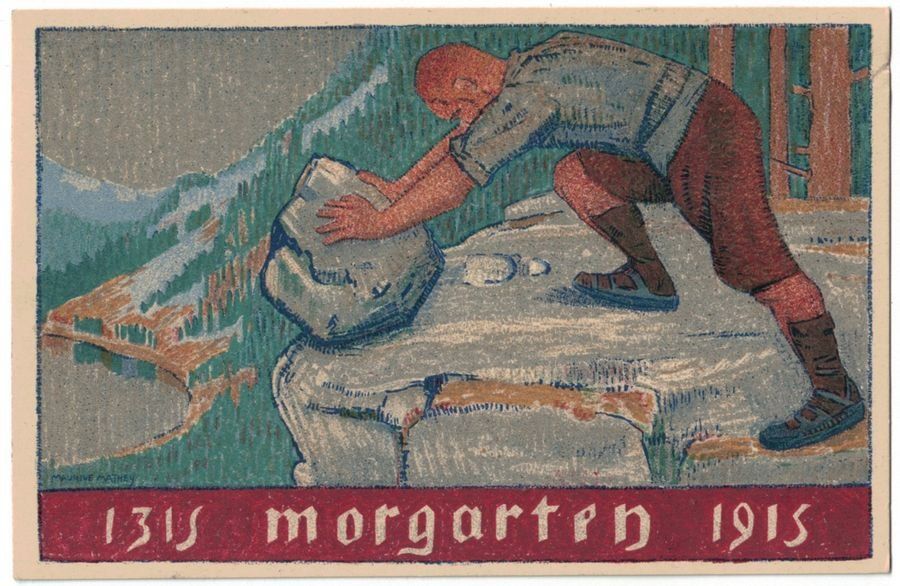 Cartoline postali: 600 Jahre Morgarten 1315-1915 – Usato da Frauenfeld venduto da POML