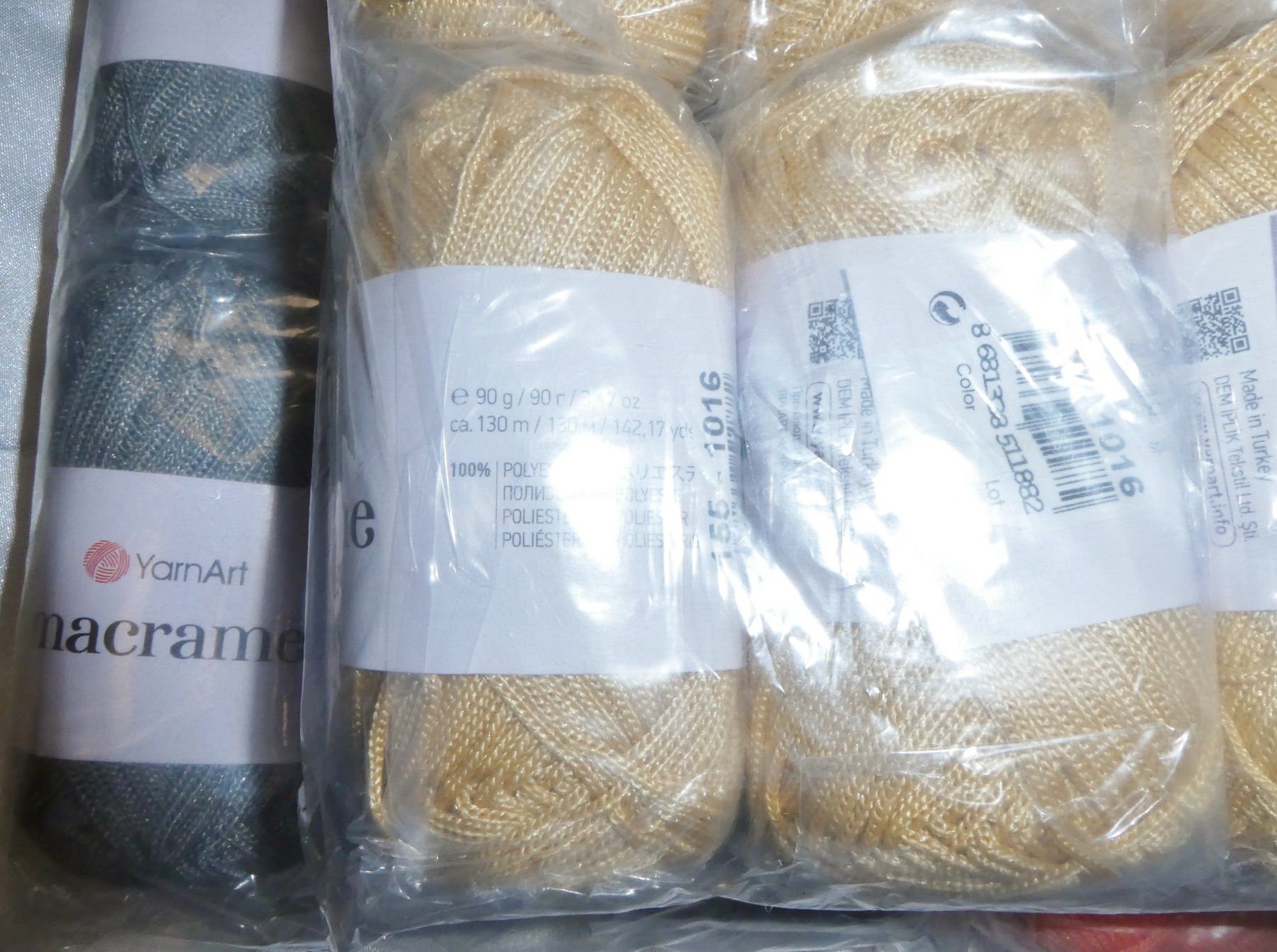 Wolle: Garn Häkeln Garn Makramee Garn 90 gr 130 mt, 6 Knollen – Neu und originalverpackt aus Siebnen von Ra-la-ra-ol 2