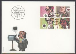 2003, FDC, Sondermarken Comics, zusammenhängend