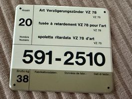 MUN Schild: Art VZ 78 - Schweizer Armee