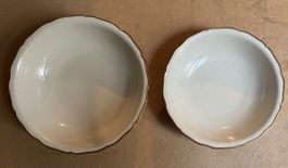 2 Schüssel mit Goldrand