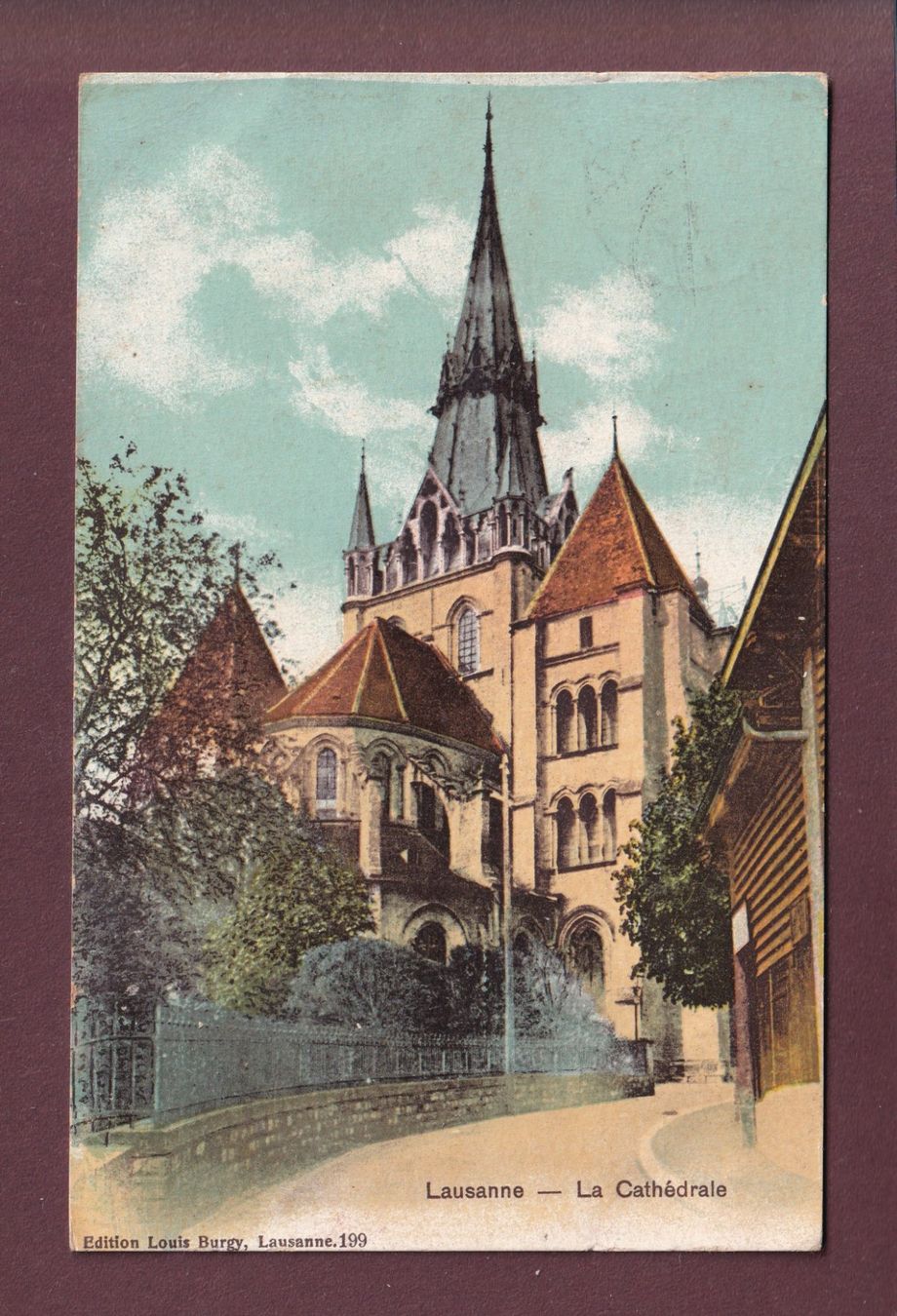 Cartoline postali: LAUSANNE - Cathédrale - 1907 – Usato da Pully venduto da nicecards