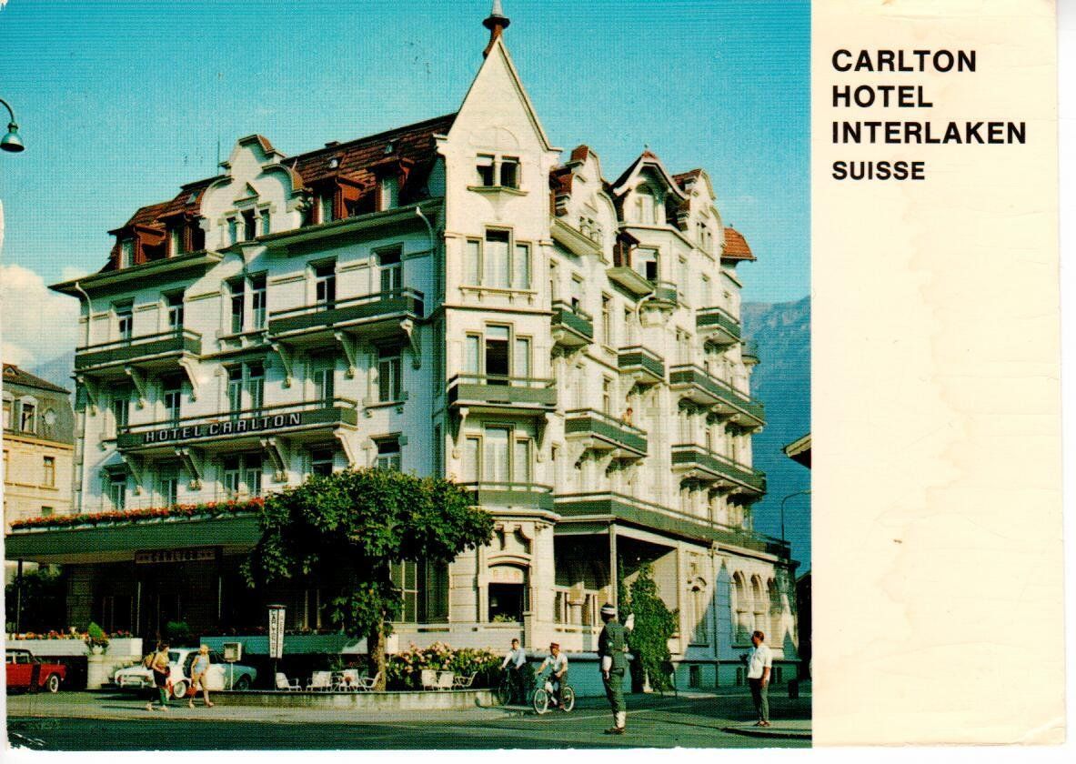 Ansichtskarten: Interlaken - Hotel Carlton – Gebraucht aus Wolhusen von Curver9