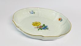 MEISSEN Porzellan Schale 25x19x4.5cm mit Goldrand ca. 1954