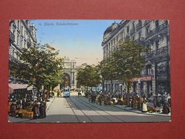 Zürich 2 AK - Bahnhofstrasse belebt !!