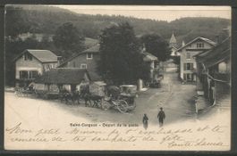 Carte P de 1902 ( Saint-Cergues / Départ de la Poste )