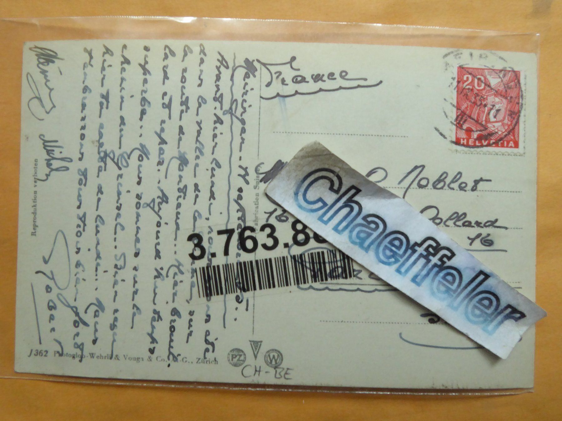 Cartoline postali: 1935 Meiringen – Usato da Zürich venduto da Chaeffeler 1