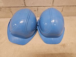 Schutzhelm Bauhelm blau 2 Stk neuwertig