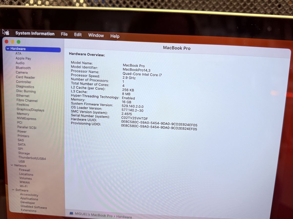 Apple Notebook: MacBook Pro 15.4 2017 16/1Tb – Usato da Uster venduto da jca_pr9r 1