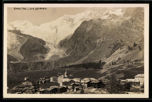 Cartoline postali: AK Saas Fee, Vue générale – Usato da Berlin venduto da bartko-reher