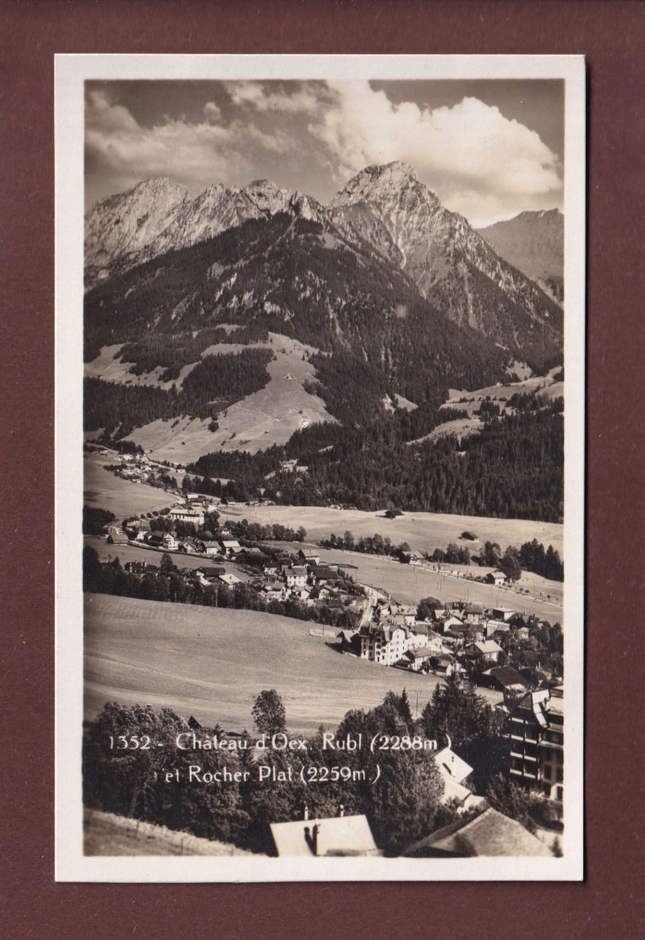 Cartoline postali: CHÂTEAU D'OEX - Rubli et Rocher Plat – Usato da Pully venduto da nicecards
