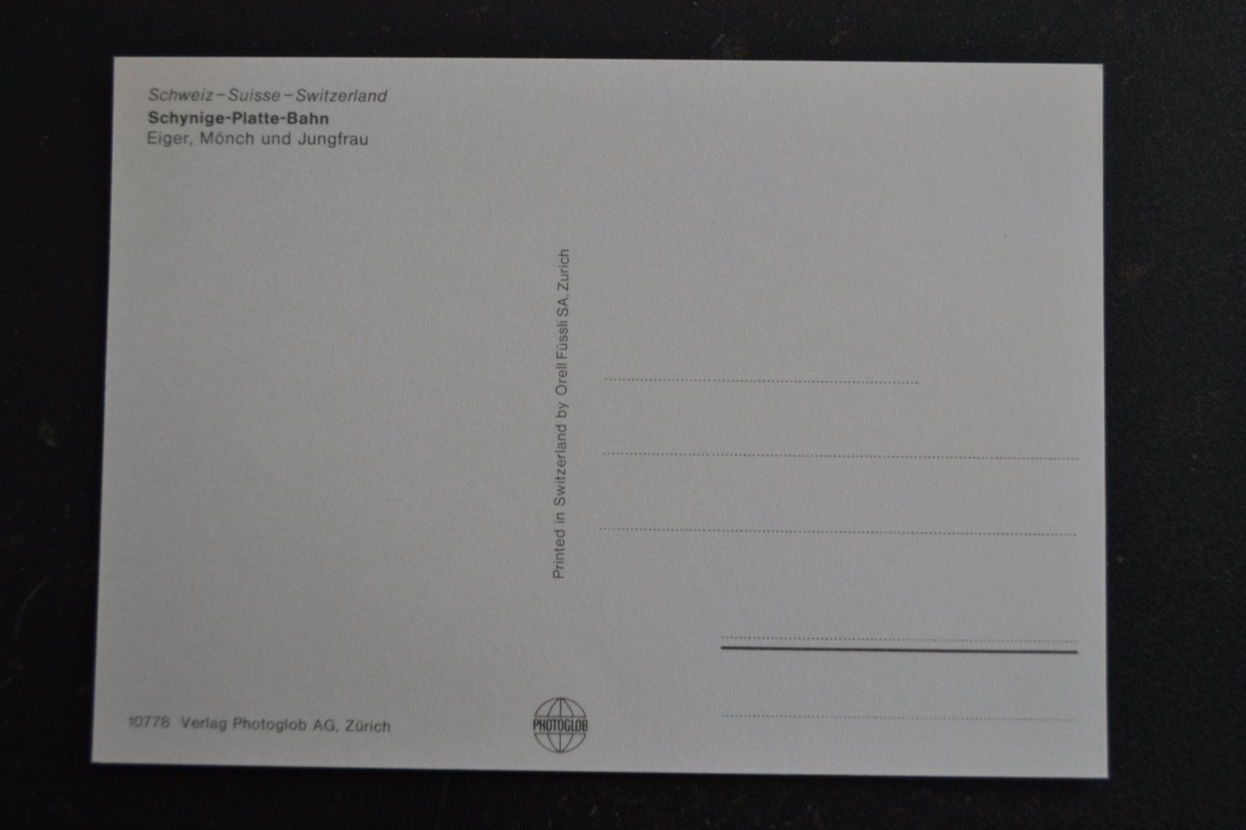 Ansichtskarten: AK Schynige - Platte - Bahn – Gebraucht aus Beinwil am See von kajak55 1