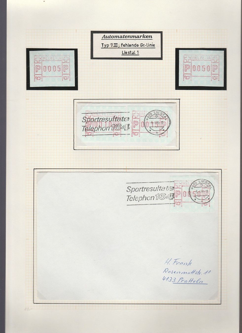 Tous les timbres: 7III fehlende Grundlinien – D'occasion à Oberglatt ZH par Wiedmi6
