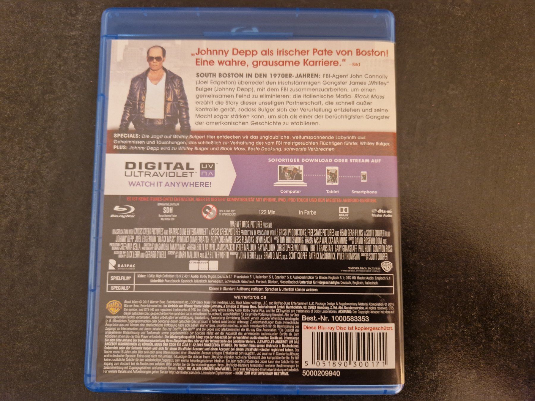 Alle DVDs: Black Mass Blu-Ray Topzustand – Gebraucht aus Buchs SG von Herc01 2