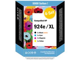 HP-924e XL Drucker-Patronen Tinte, kompat. für HP (4x)