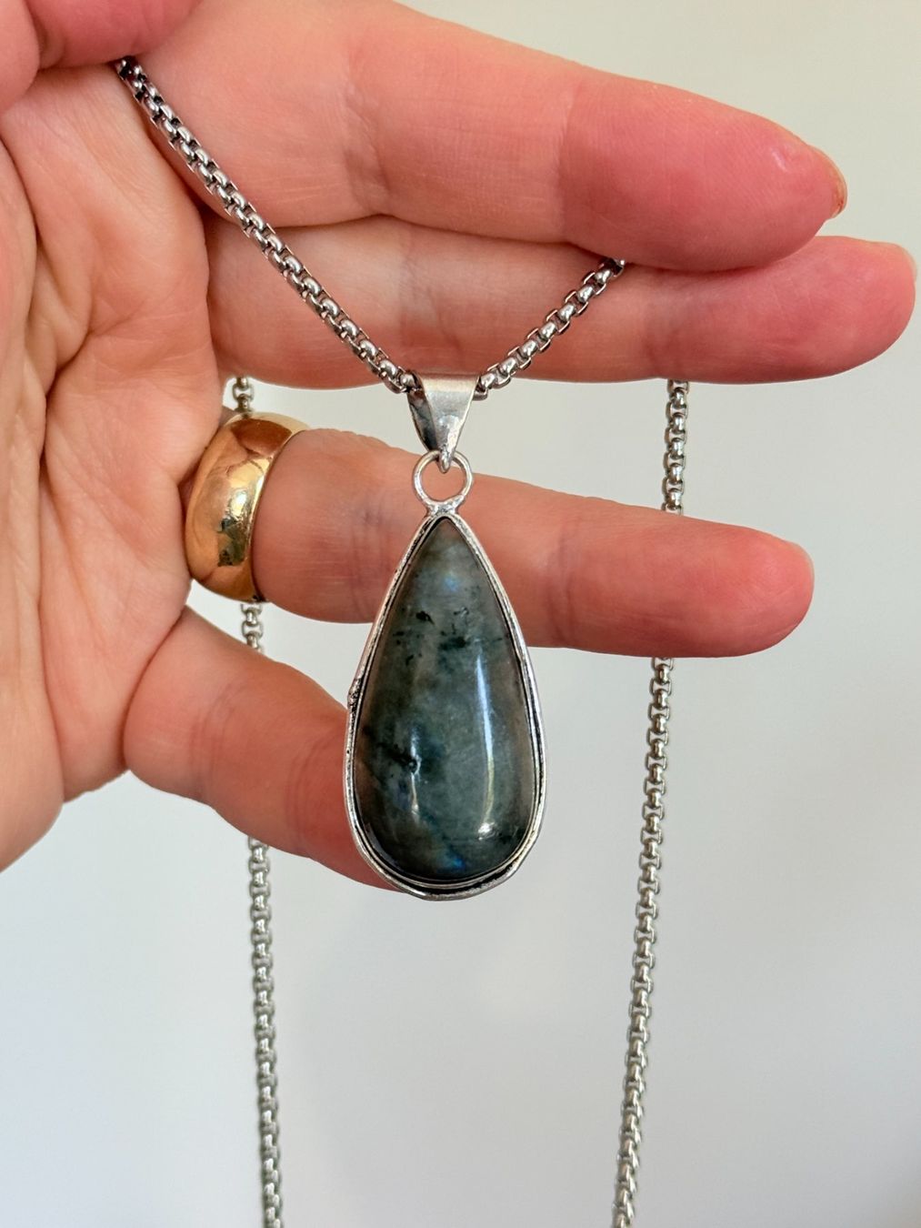 Catenine: Collier vintage avec pendentif en Labradorite – Nuovo e nell'imballaggio originale da Genève venduto da AWWA 8
