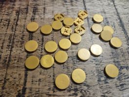 lego 4150 lot de 25 pièces Pearl Gold Tile, Round 2 x 2