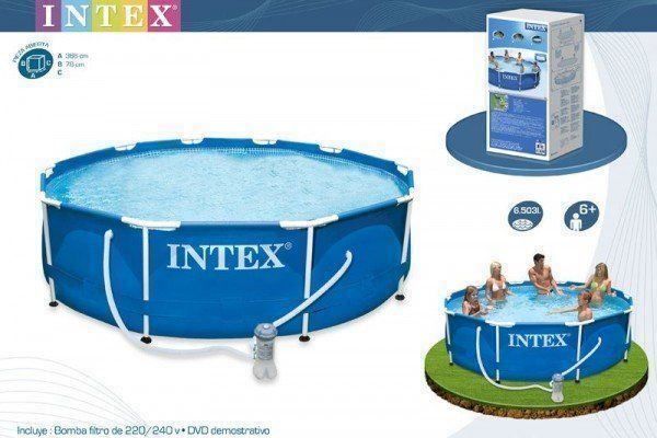 Intex Piscine: INTEX Framepool 366x76 cm mit Pumpe! – Nuovo e nell'imballaggio originale da Wynau venduto da Intexpool24 1