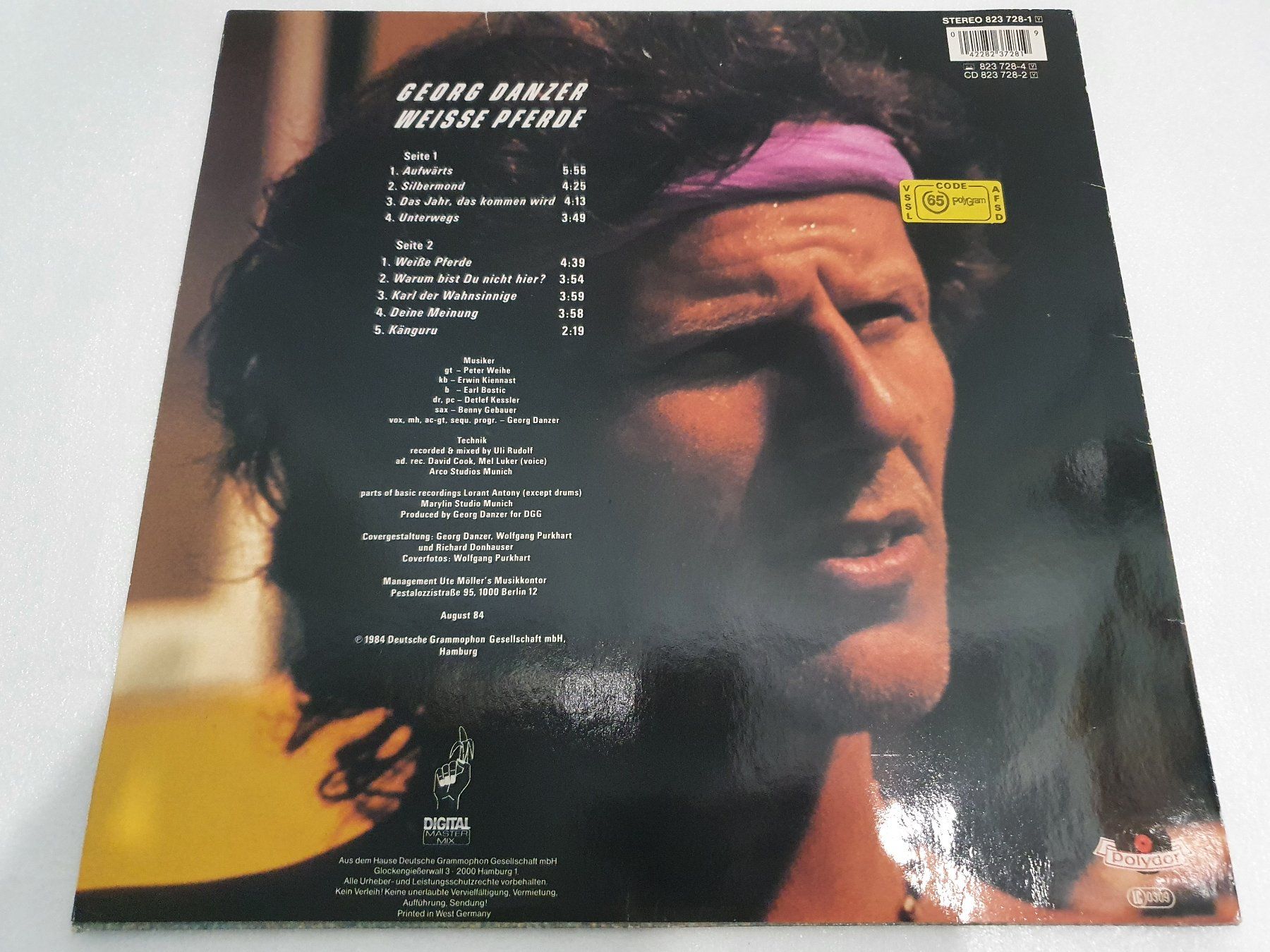Dischi in vinile: Georg Danzer – Weiße Pferde – Usato da Uster venduto da Vinyl-Leidenschaft 1