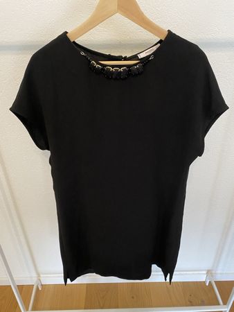 Schickes Mango Sommerkleid, Schwarz, Grösse M