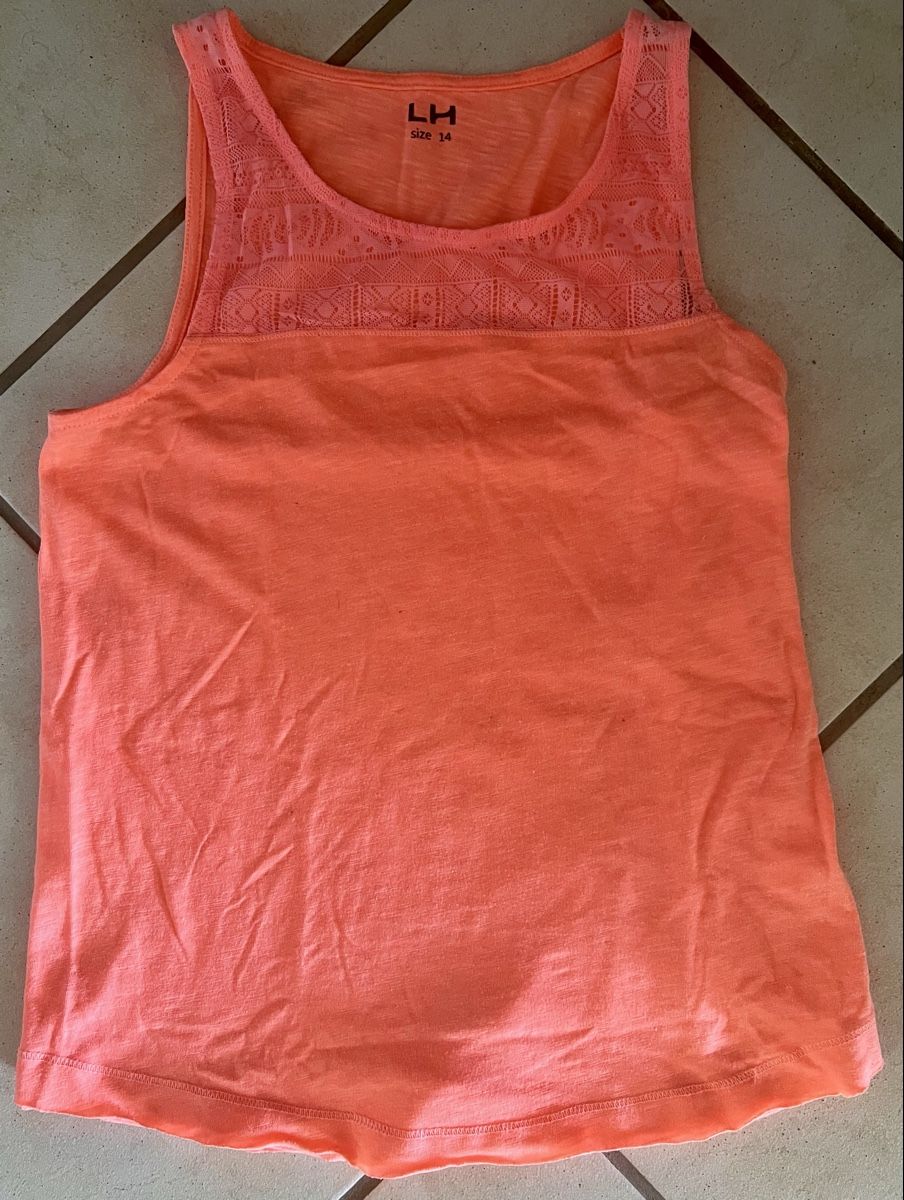 Camicette, T-shirt & Top: Top orange - taille 14 ans  – Usato da Neuchatel venduto da Melelienzlau