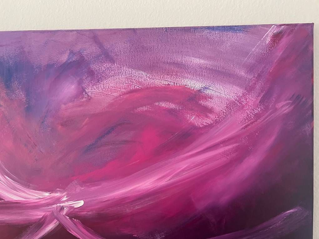 Dipinti: 70x100cm Bild violett-pink "Impuls" – Nuovo e nell'imballaggio originale da Urdorf venduto da manuela4 2