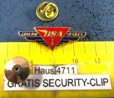 BSA PIN MOTORRAD LOGO ENAMEL GOLDIG KLEIN MIT SECURITY-CLIP