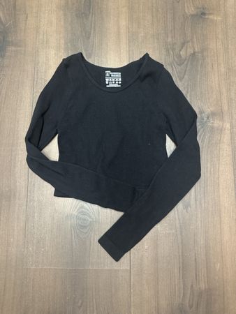 Schwarzes Ripp-Langarmshirt Grösse S guter Zustand