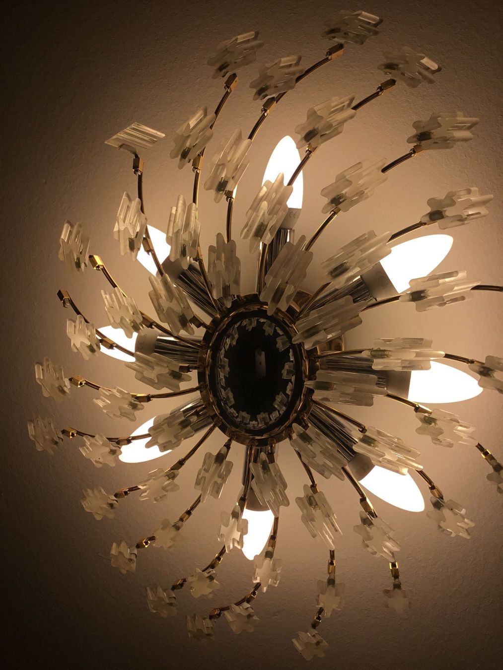 Lampen: Wand oder Deckenlampe Sunburst Mid Century – Gebraucht aus Schlieren von Jeajet 3
