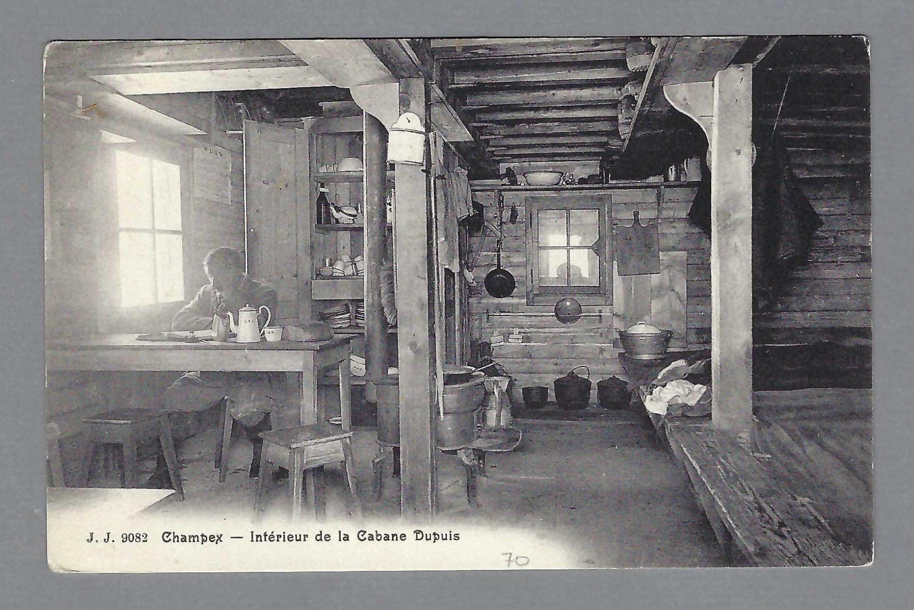 Cartes postales: CHAMPEX, INTÉRIEUR DE LA CABANE DUPUIS, VUE ANIMÉE – D'occasion à Pura par ulisse1957